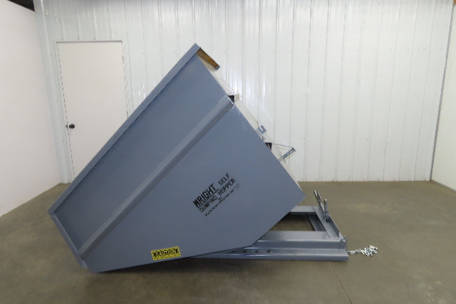 Wright 30055-GRY 3 YD Self Dumping Hopper 4000lbs Trash Recycling 10 Gauge Bin