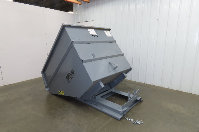 Wright 30055-GRY 3 YD Self Dumping Hopper 4000lbs Trash Recycling 10 Gauge Bin