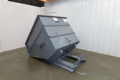 Wright 30055-GRY 3 YD Self Dumping Hopper 4000lbs Trash Recycling 10 Gauge Bin