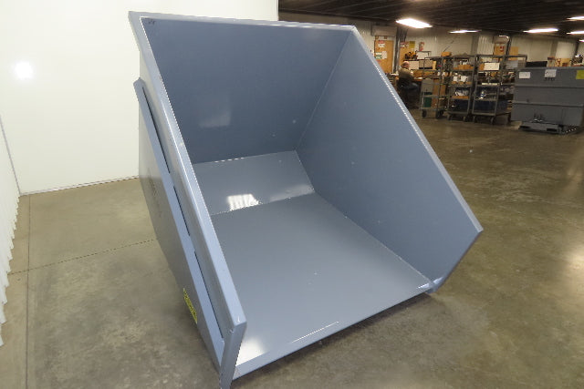 Wright 30055-GRY 3 YD Self Dumping Hopper 4000lbs Trash Recycling 10 Gauge Bin
