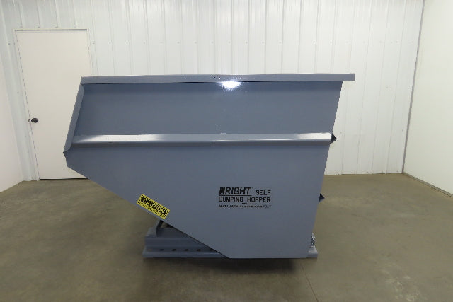 Wright 30055-GRY 3 YD Self Dumping Hopper 4000lbs Trash Recycling 10 Gauge Bin