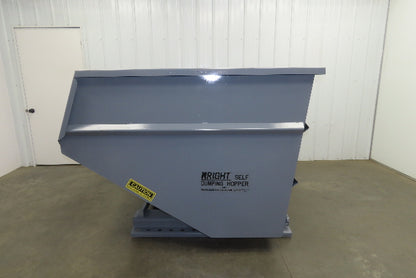 Wright 30055-GRY 3 YD Self Dumping Hopper 4000lbs Trash Recycling 10 Gauge Bin