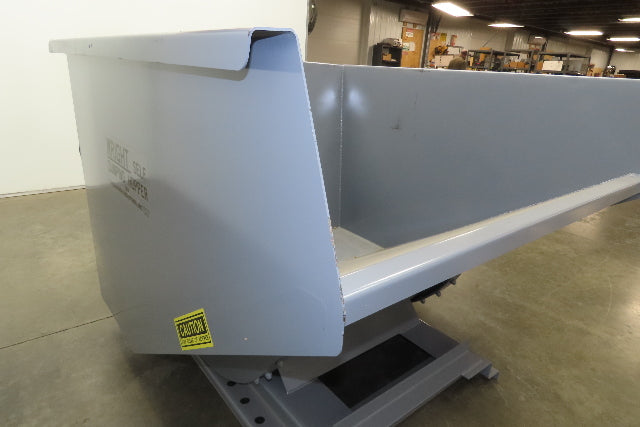 Wright 20055-GRY 2 YD Self Dumping Hopper 4000lbs Trash Recycling 10 Gauge Bin