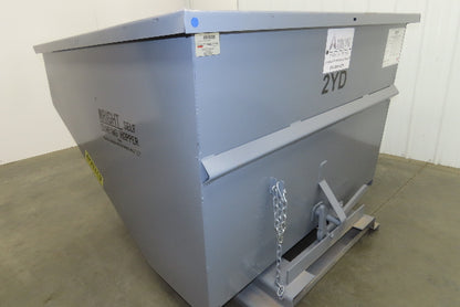 Wright 20055-GRY 2 YD Self Dumping Hopper 4000lbs Trash Recycling 10 Gauge Bin