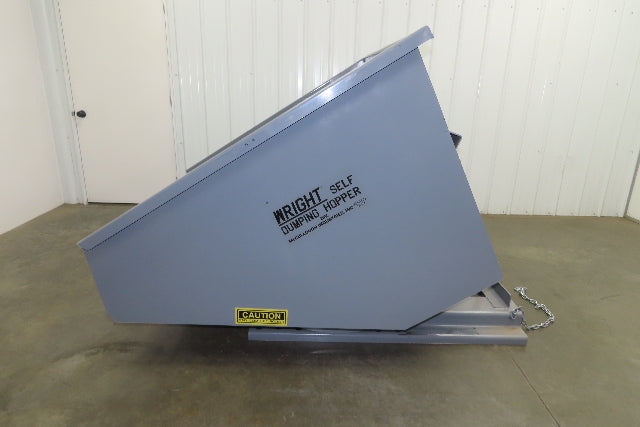 Wright 20055-GRY 2 YD Self Dumping Hopper 4000lbs Trash Recycling 10 Gauge Bin