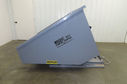 Wright 20055-GRY 2 YD Self Dumping Hopper 4000lbs Trash Recycling 10 Gauge Bin