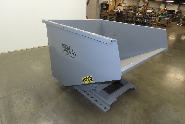 Wright 20055-GRY 2 YD Self Dumping Hopper 4000lbs Trash Recycling 10 Gauge Bin