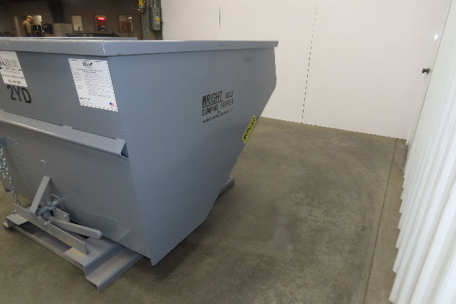 Wright 20055-GRY 2 YD Self Dumping Hopper 4000lbs Trash Recycling 10 Gauge Bin