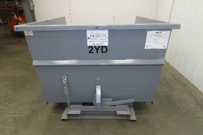 Wright 20055-GRY 2 YD Self Dumping Hopper 4000lbs Trash Recycling 10 Gauge Bin