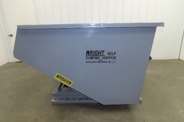 Wright 20055-GRY 2 YD Self Dumping Hopper 4000lbs Trash Recycling 10 Gauge Bin