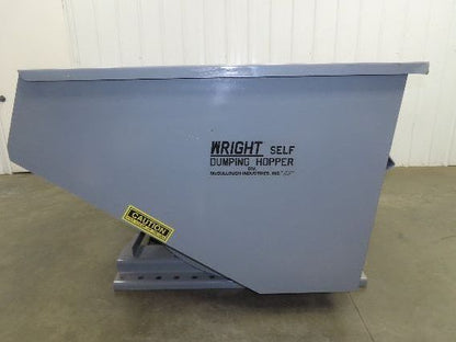 Wright 20055-GRY 2 YD Self Dumping Hopper 4000lbs Trash Recycling 10 Gauge Bin