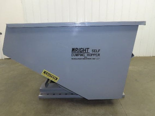 Wright 20055-GRY 2 YD Self Dumping Hopper 4000lbs Trash Recycling 10 Gauge Bin