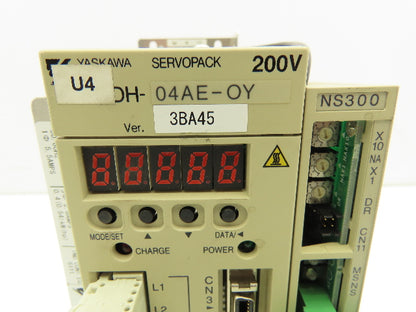 Yaskawa Servo Drive Servopack 1PH Input 3PH 0-230VAC 2.8A 0.54HP Output Ser F