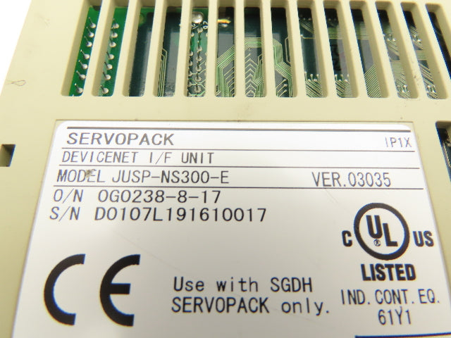 Yaskawa Servo Drive Servopack 1PH Input 3PH 0-230VAC 2.8A 0.54HP Output Ser F