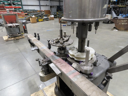 Capem 4-Head Bottle Capping Machine Bottle Conveyor  *For Repair*