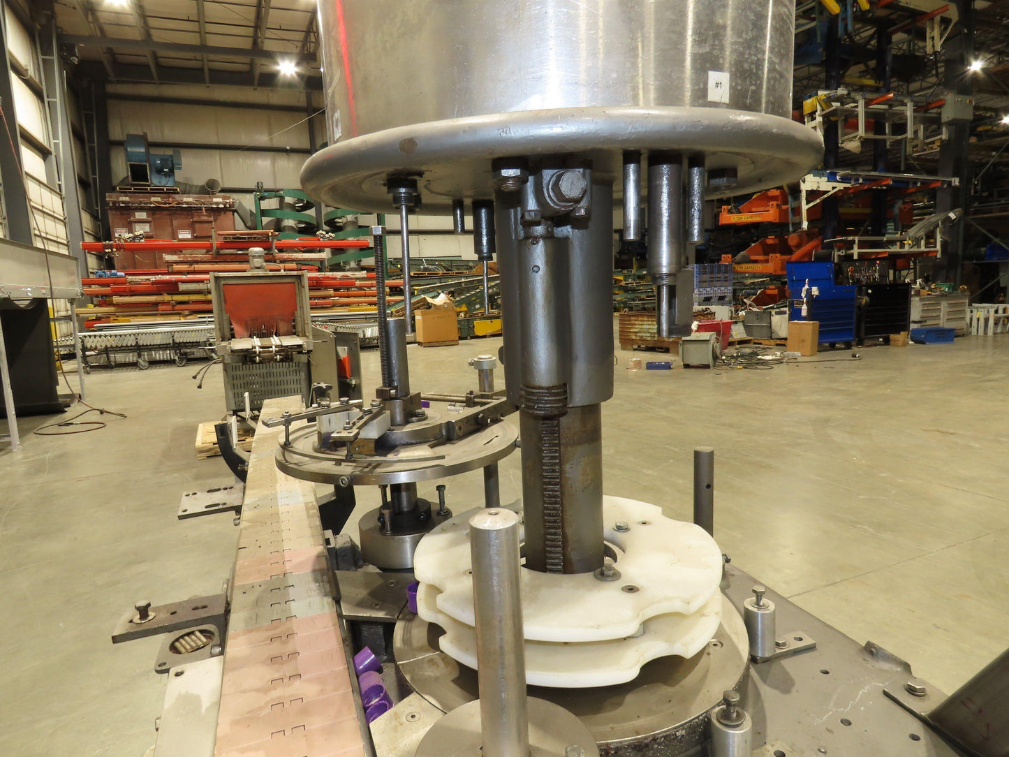Capem 4-Head Bottle Capping Machine Bottle Conveyor  *For Repair*