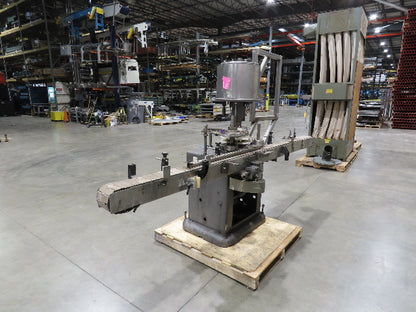 Capem 4-Head Bottle Capping Machine Bottle Conveyor  *For Repair*