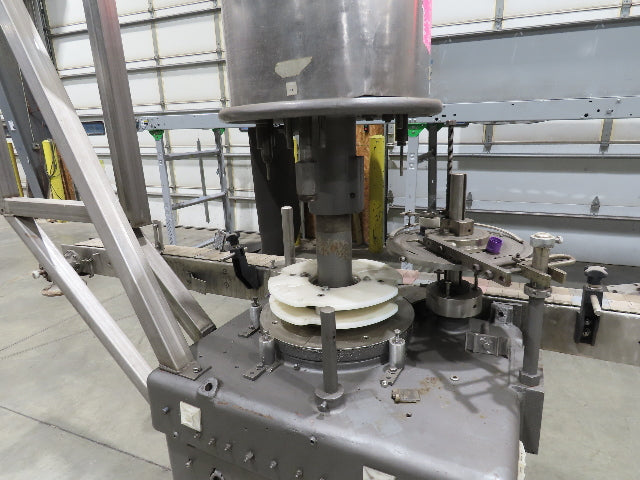 Capem 4-Head Bottle Capping Machine Bottle Conveyor  *For Repair*