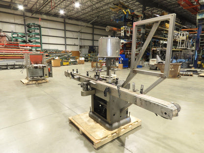 Capem 4-Head Bottle Capping Machine Bottle Conveyor  *For Repair*