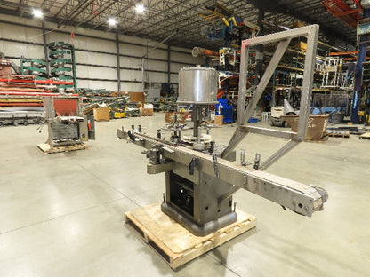 Capem 4-Head Bottle Capping Machine Bottle Conveyor  *For Repair*