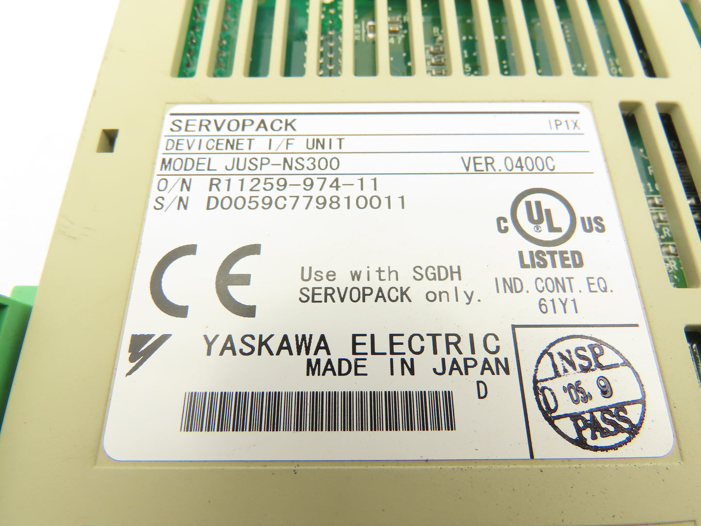 Yaskawa Servo Drive Servopack 1PH Input 3PH 0-230VAC 2.8A 0-300Hz Output Ser D
