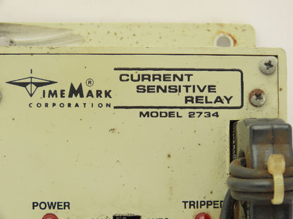 TimeMark 2734 Current Sensitive Relay See Pictures 2-20A 0.2-2.5 Sec Trip Delay