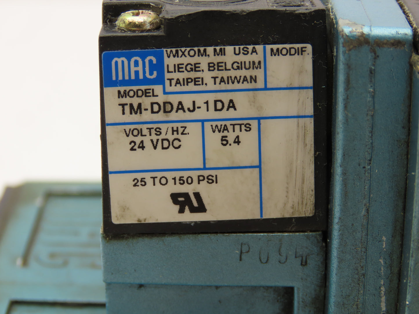 Mac 82A-BC-000-TM-DDAP-1DA Pneumatic Solenoid Valve Assembly 24VDC 25-150 PSI