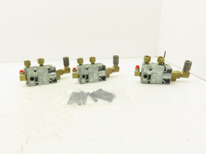 Zimmerman Zim-Air Pneumatic Air Valve Aluminum Manifold 1/4"npt  Lot of 3
