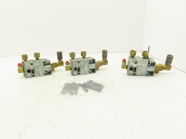 Zimmerman Zim-Air Pneumatic Air Valve Aluminum Manifold 1/4"npt  Lot of 3