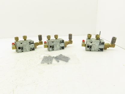 Zimmerman Zim-Air Pneumatic Air Valve Aluminum Manifold 1/4"npt  Lot of 3