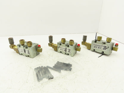 Zimmerman Zim-Air Pneumatic Air Valve Aluminum Manifold 1/4"npt  Lot of 3