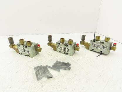 Zimmerman Zim-Air Pneumatic Air Valve Aluminum Manifold 1/4"npt  Lot of 3