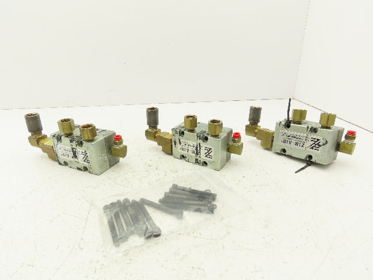 Zimmerman Zim-Air Pneumatic Air Valve Aluminum Manifold 1/4"npt  Lot of 3