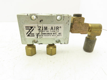 Zimmerman Zim-Air Pneumatic Air Valve Aluminum Manifold 1/4"npt  Lot of 2