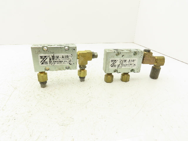 Zimmerman Zim-Air Pneumatic Air Valve Aluminum Manifold 1/4"npt  Lot of 2