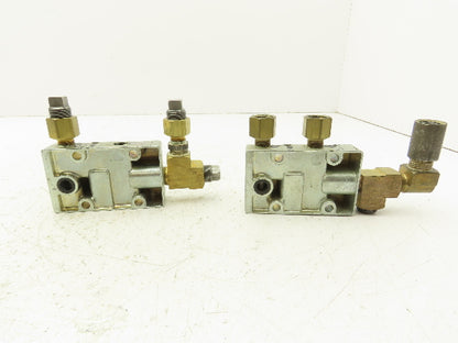 Zimmerman Zim-Air Pneumatic Air Valve Aluminum Manifold 1/4"npt  Lot of 2