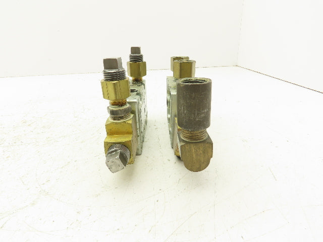 Zimmerman Zim-Air Pneumatic Air Valve Aluminum Manifold 1/4"npt  Lot of 2