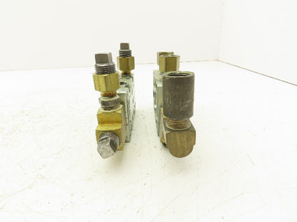 Zimmerman Zim-Air Pneumatic Air Valve Aluminum Manifold 1/4"npt  Lot of 2