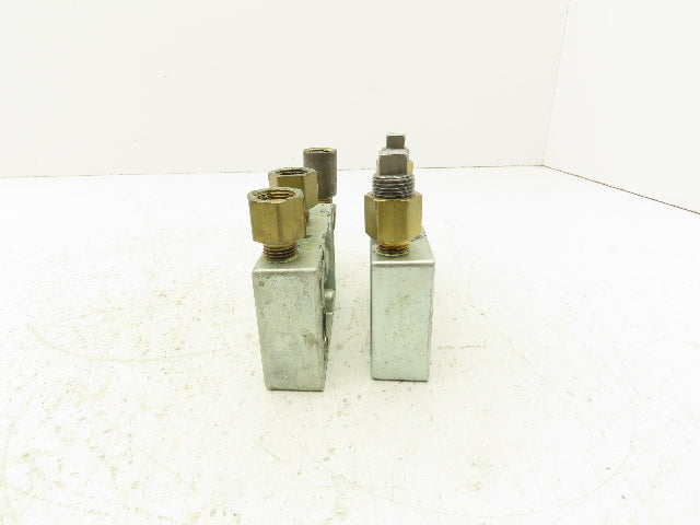 Zimmerman Zim-Air Pneumatic Air Valve Aluminum Manifold 1/4"npt  Lot of 2