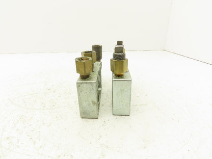 Zimmerman Zim-Air Pneumatic Air Valve Aluminum Manifold 1/4"npt  Lot of 2