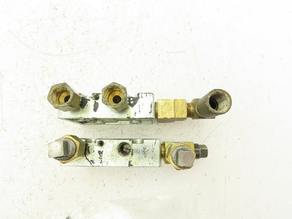 Zimmerman Zim-Air Pneumatic Air Valve Aluminum Manifold 1/4"npt  Lot of 2