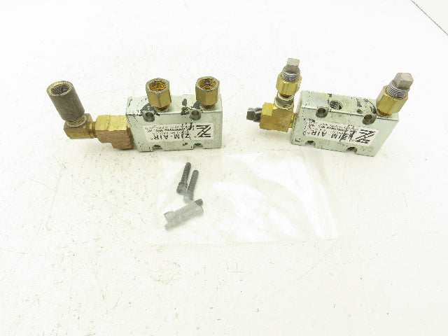 Zimmerman Zim-Air Pneumatic Air Valve Aluminum Manifold 1/4"npt  Lot of 2