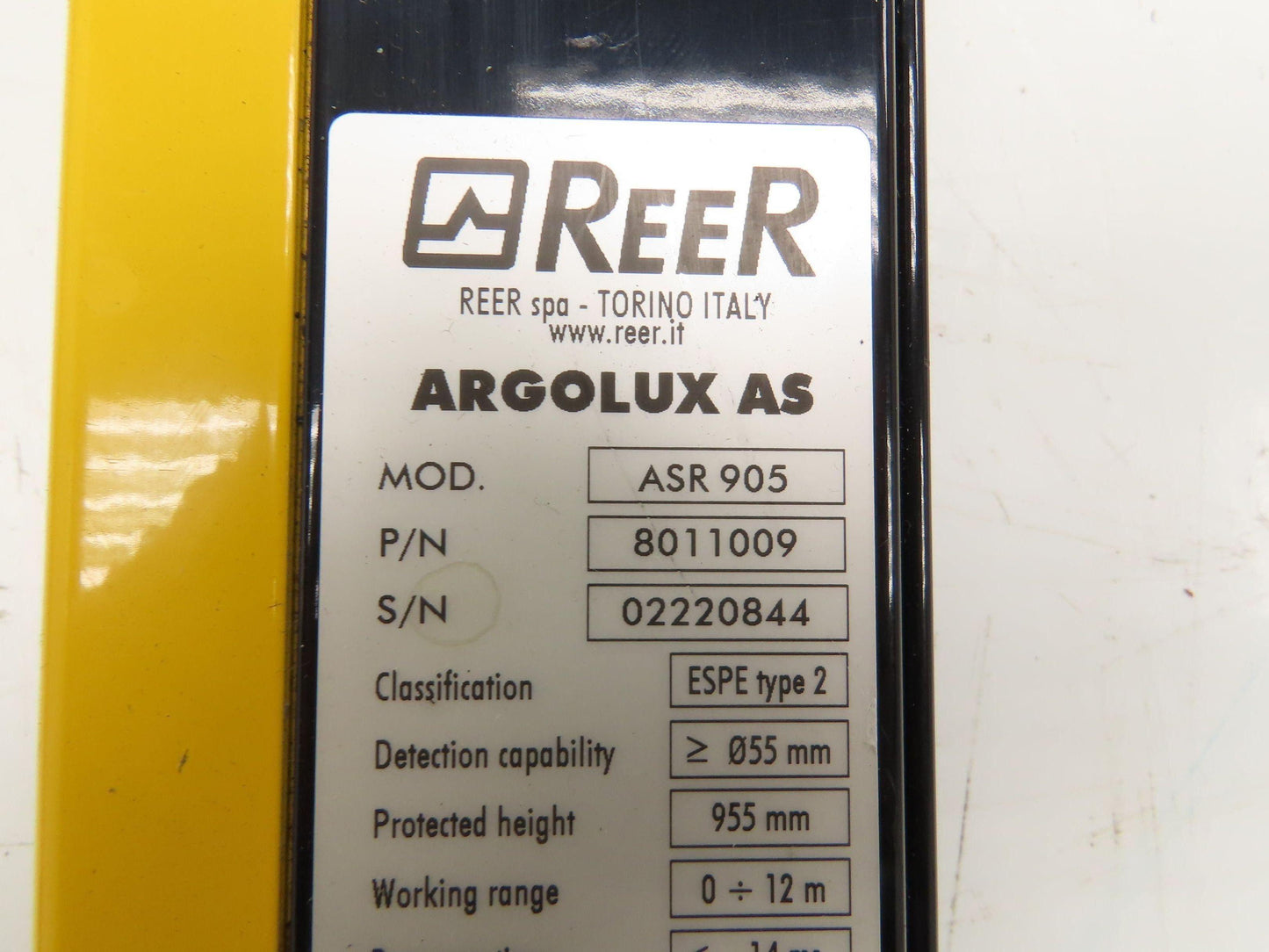 ReeR ASR905 ASE905 Safety Light Curtain Emitter & Receiver Set 955mm