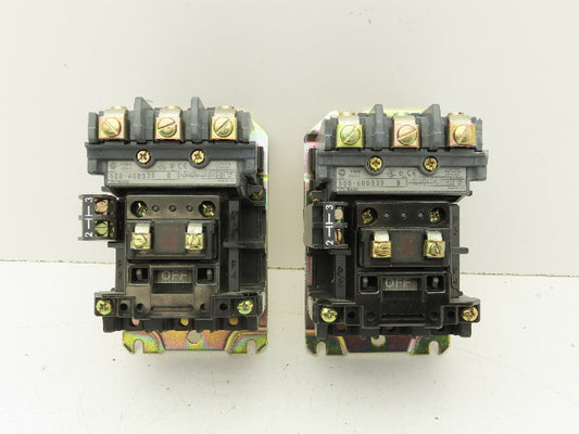 Allen-Bradley 500-AOD930 Motor Starter Contactor 120V Coil 600VAC 18A Lot Of 2