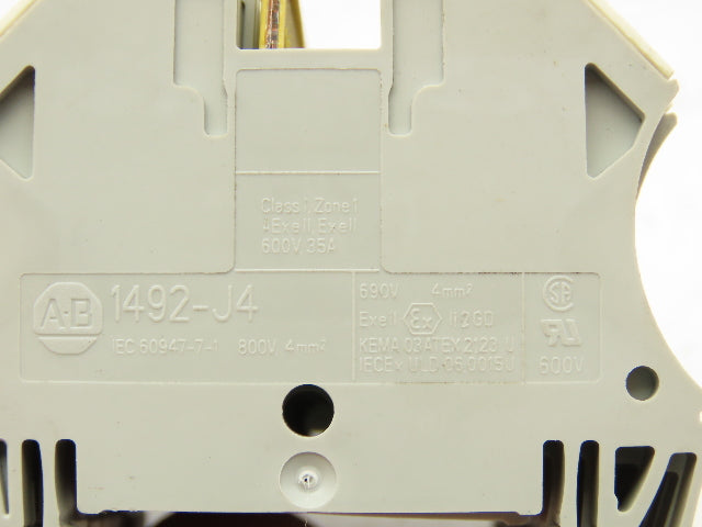 Allen Bradley 1492-J4 Feed-Through Terminal Block Gray 4mm Sq  Lot of 130