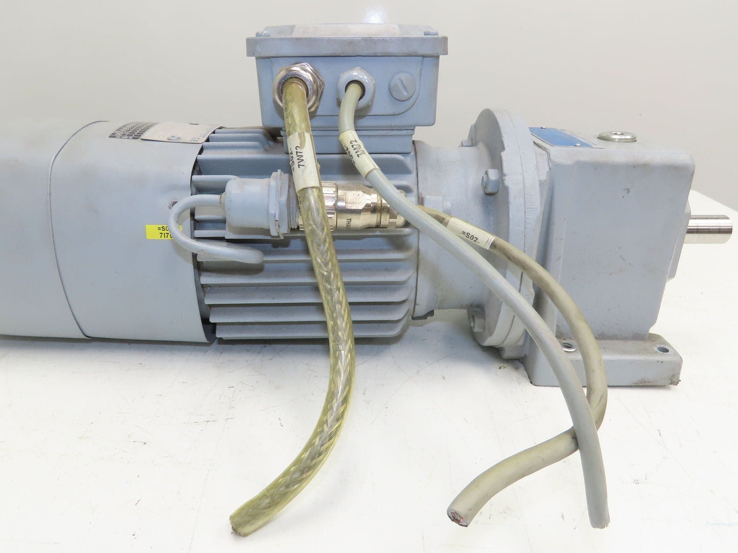 Stober B21R 80 G4 Inline Gear Motor w/Brake 1Hp 480V 273rpm 6.3:1 Encoder ERN430