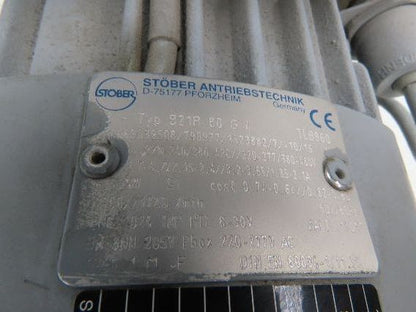 Stober B21R 80 G4 Inline Gear Motor w/Brake 1Hp 480V 273rpm 6.3:1 Encoder ERN430