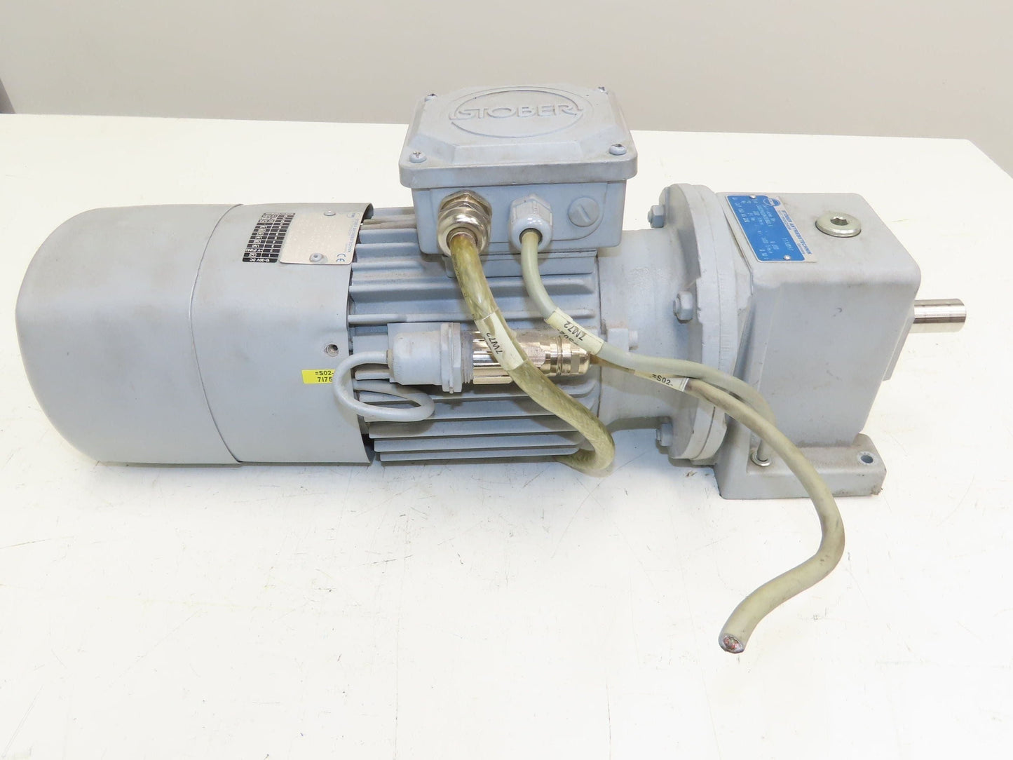 Stober B21R 80 G4 Inline Gear Motor w/Brake 1Hp 480V 273rpm 6.3:1 Encoder ERN430