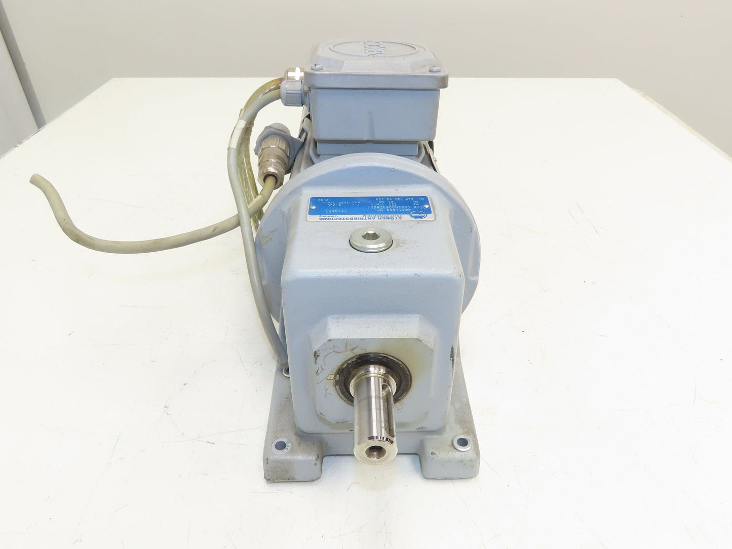 Stober B21R 80 G4 Inline Gear Motor w/Brake 1Hp 480V 273rpm 6.3:1 Encoder ERN430