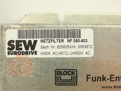 SEW Eurodrive NF 050-503 Netzfilter Filter 3x520VAC 50A